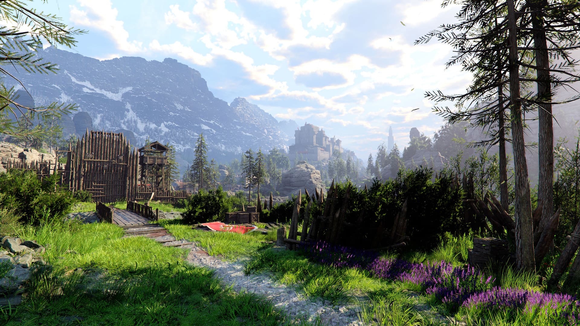 A clear daylight landscape from Crimson Desert used as a visual backdrop for settings-related guidance.