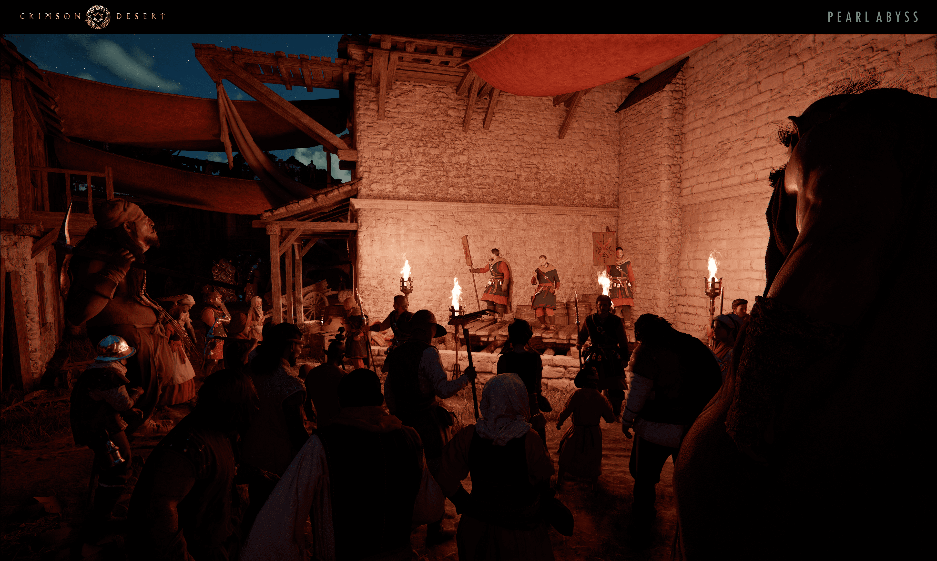 A wide Crimson Desert landscape related to quests and systems.